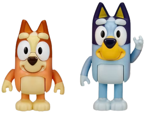 Bluey and Bingo toy figure set Tonified, Tonie Box Compatible! Audio add on included!